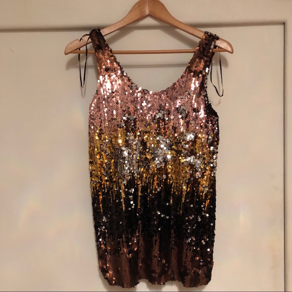 ZARA Sequin Top. W&B collection